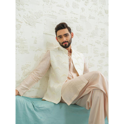 Runit Gupta Multiarc Ivory Kurta with Pyjama and Nehru Jacket