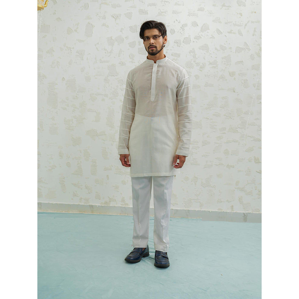 Runit Gupta Lilac Line Kurta with Pyjama and Nehru Jacket