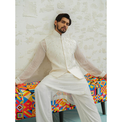 Runit Gupta Ivory Thunder Nehru Jacket