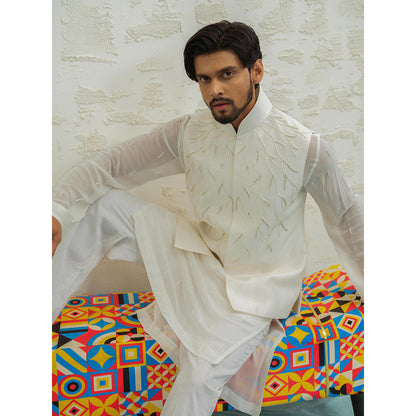 Runit Gupta Ivory Thunder Nehru Jacket