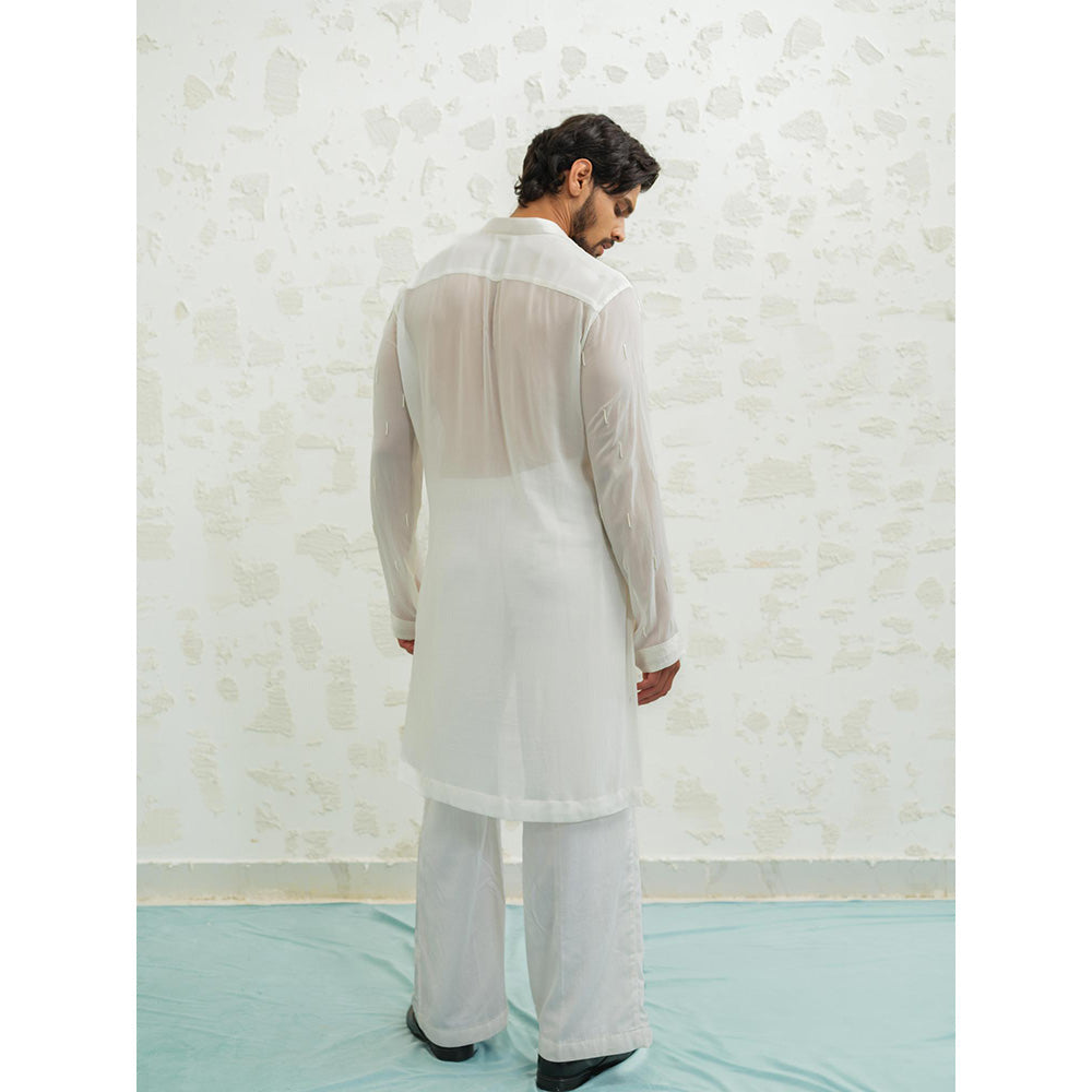 Runit Gupta Ivory Thunder Kurta with Pyjama and Nehru Jacket