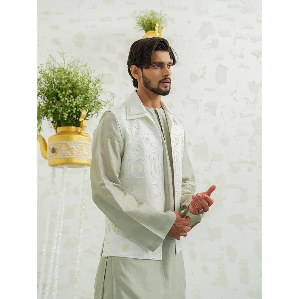 Runit Gupta Amoeba Linen Nehru Jacket