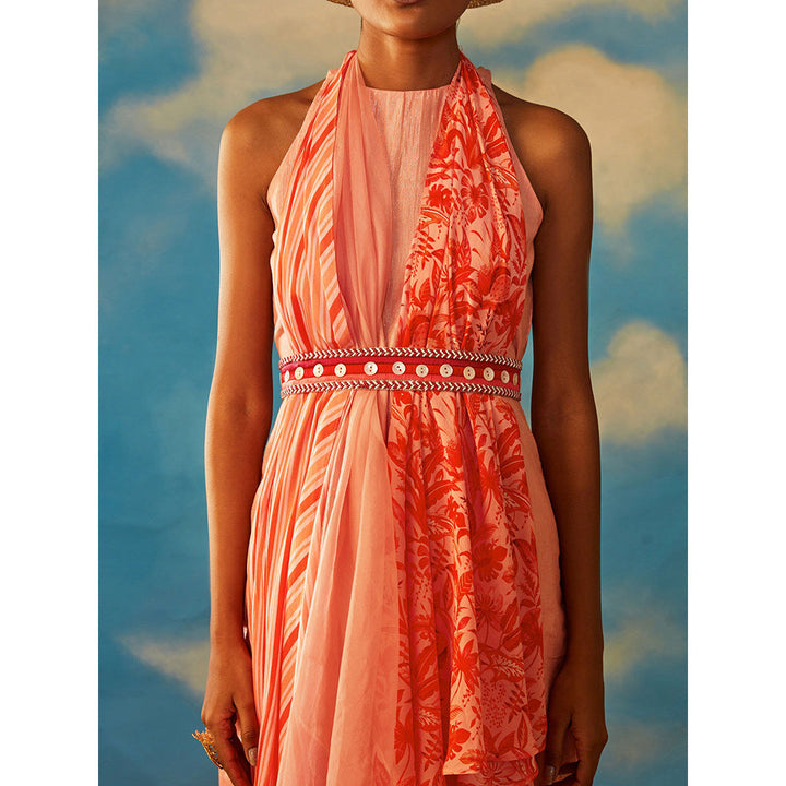 RV Pret Coral Blaze Dress with Drape (Set of 3)