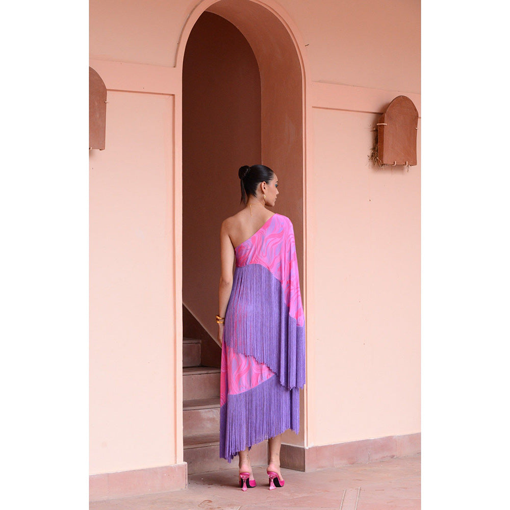 RV Pret Fringe Sangaria Maxi Dress Pink