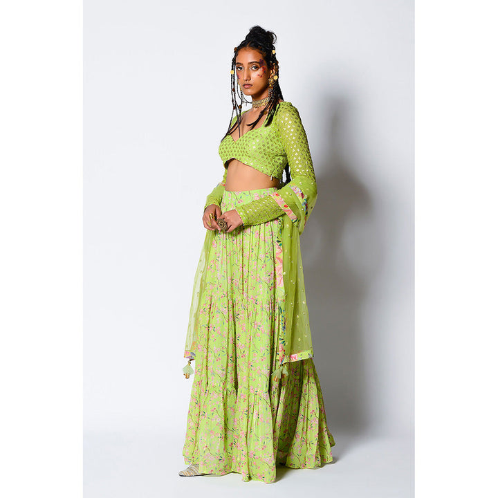 RV Pret A Classic Feel Ladylove Blouse & Lehenga with Dupatta (Set of 3)