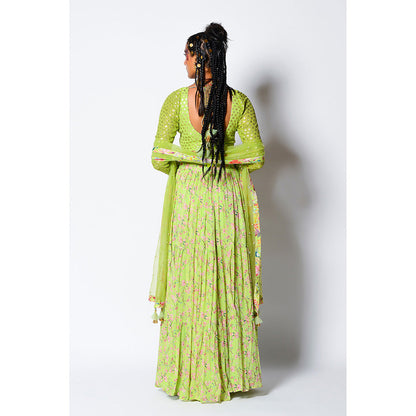 RV Pret A Classic Feel Ladylove Blouse & Lehenga with Dupatta (Set of 3)