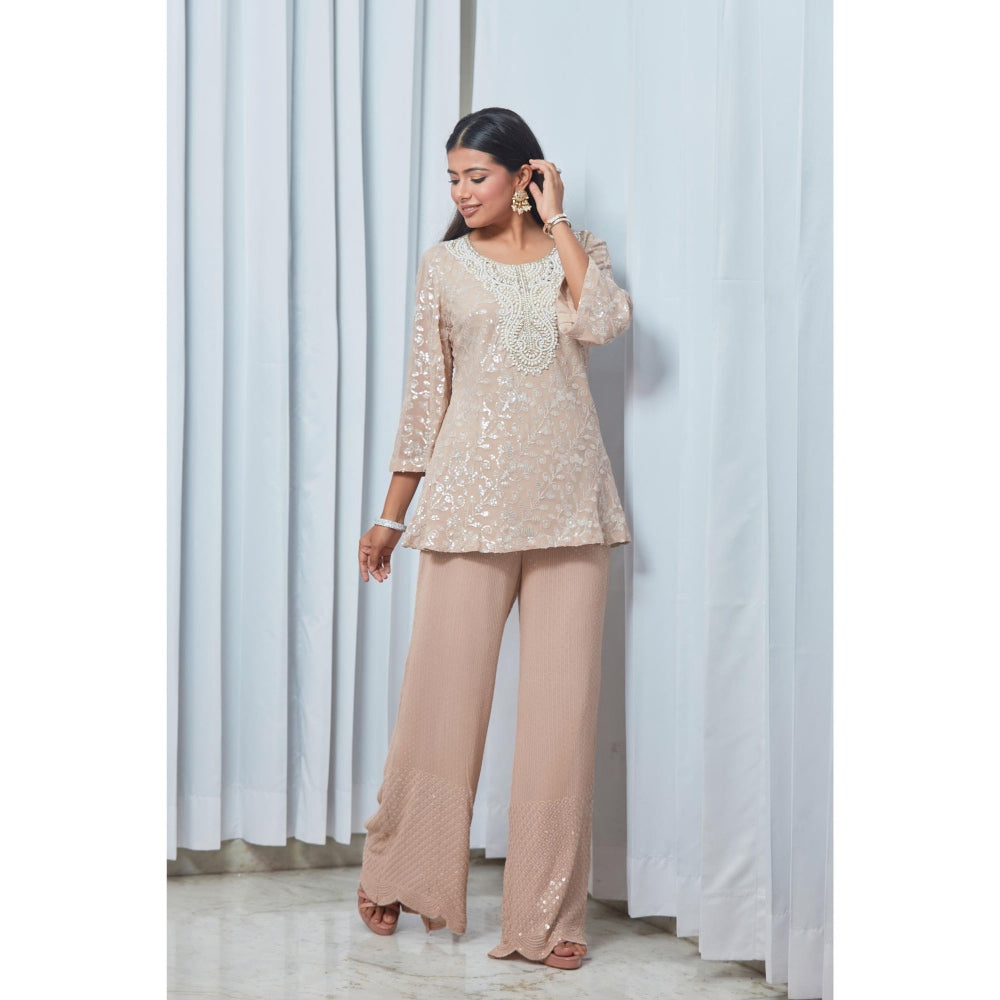 Saaj by Ankita Mauve Sequin Shimmer Co-Ord Set