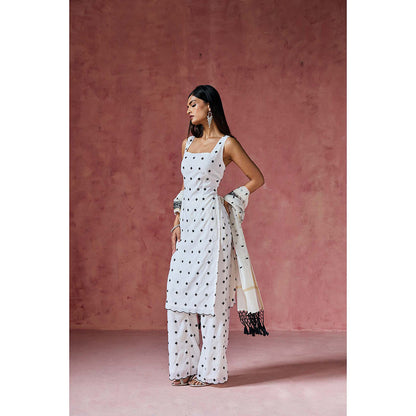 Saanjh by Lea Sahiba Chanderi Cotton Kurta with Palazzo & Dupatta