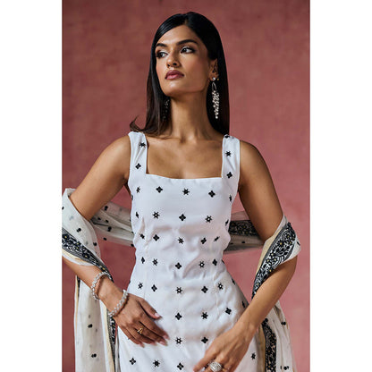 Saanjh by Lea Sahiba Chanderi Cotton Kurta with Palazzo & Dupatta