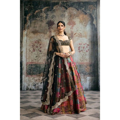 Saanjh by Lea Soundarya Black Hand-Embroidered Blouse