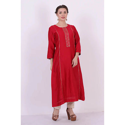 Saatvikei Kaavya - Red Kurta