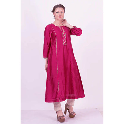 Saatvikei Kaavya - Wine Kurta