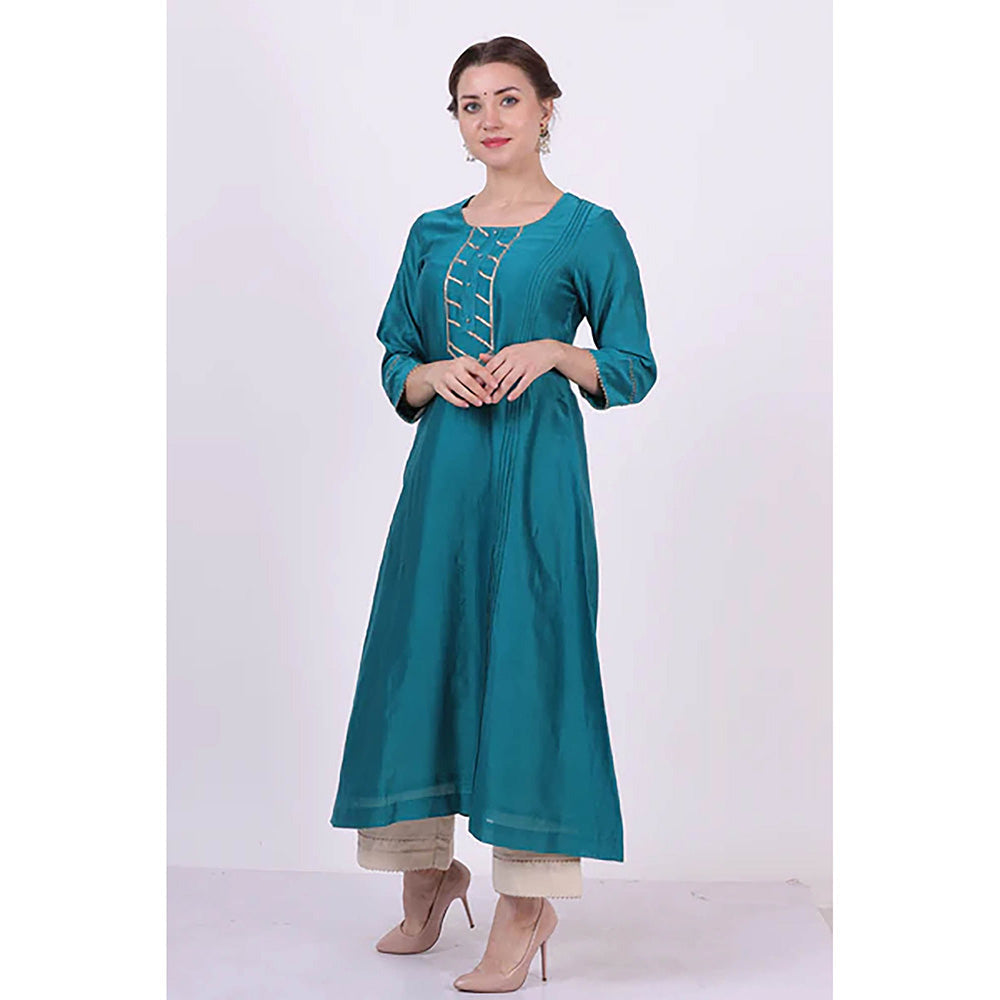 Saatvikei Kumud - Turquoise Kurta