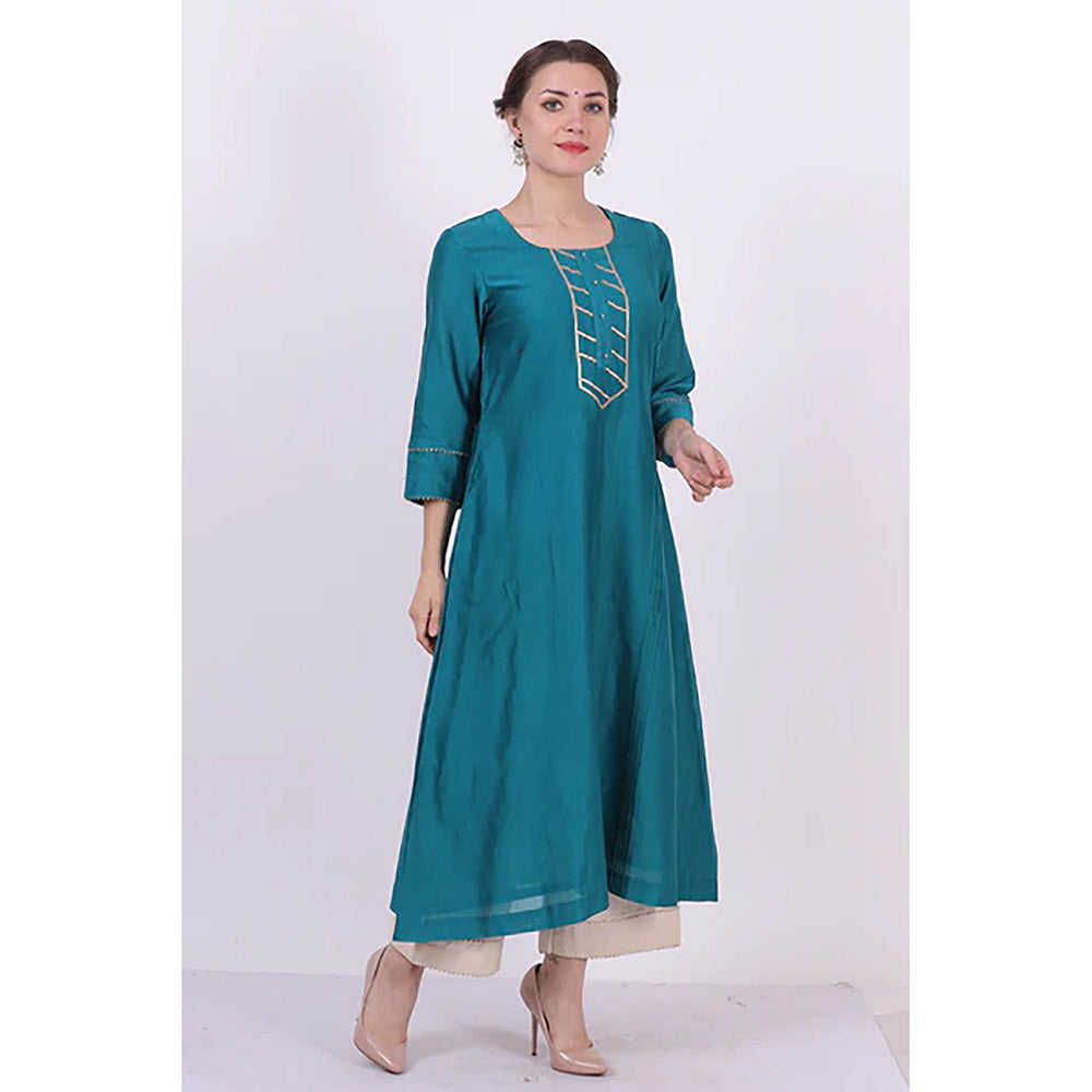Saatvikei Kumud - Turquoise Kurta