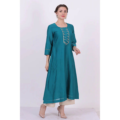 Saatvikei Kumud - Turquoise Kurta