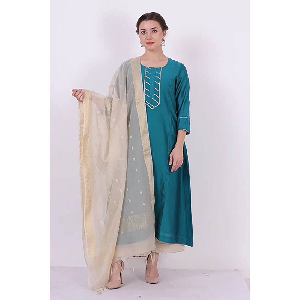 Saatvikei Kumud - Turquoise Kurta