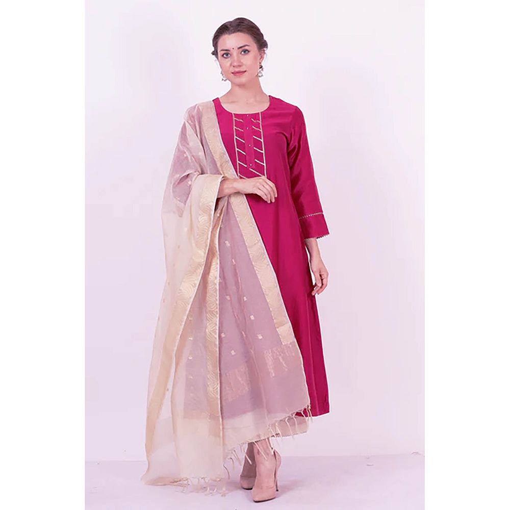 Saatvikei Kumud - Wine Kurta