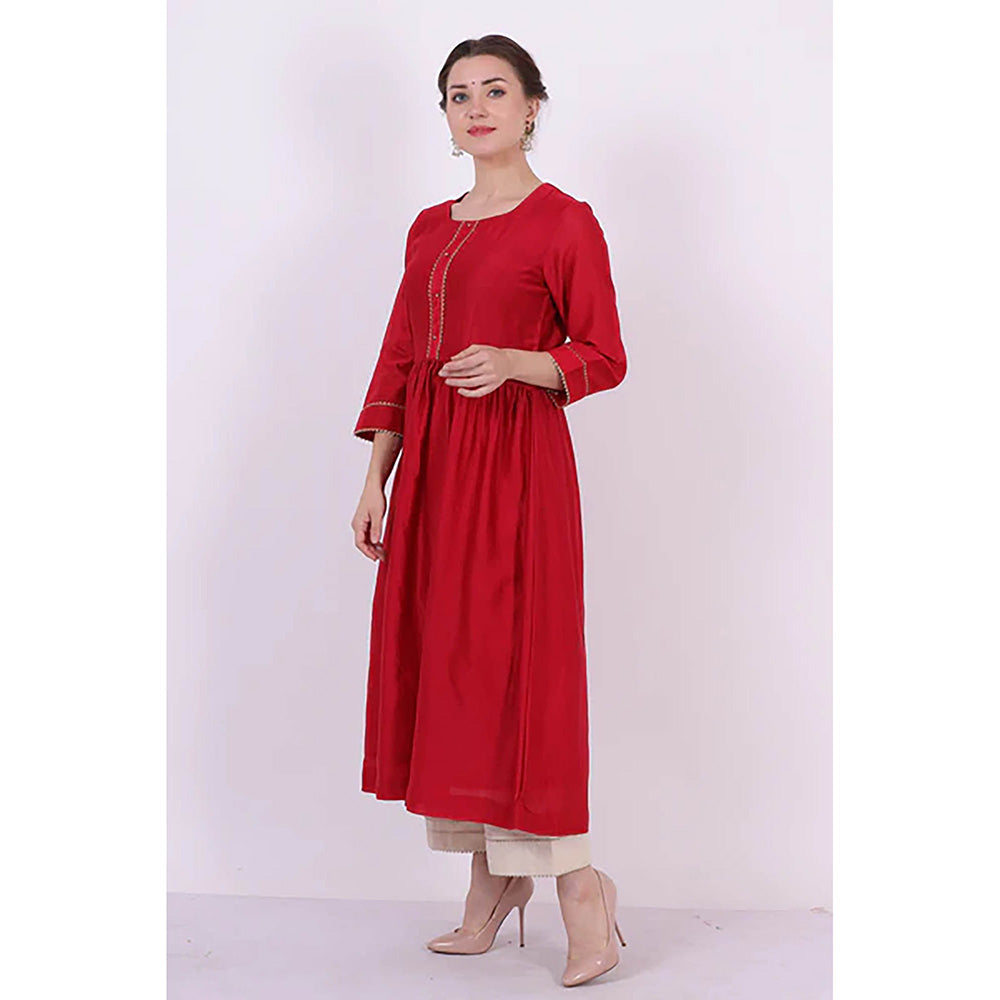 Saatvikei Padma - Red Kurta