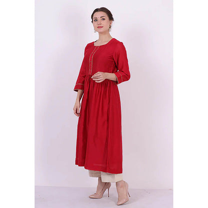 Saatvikei Padma - Red Kurta
