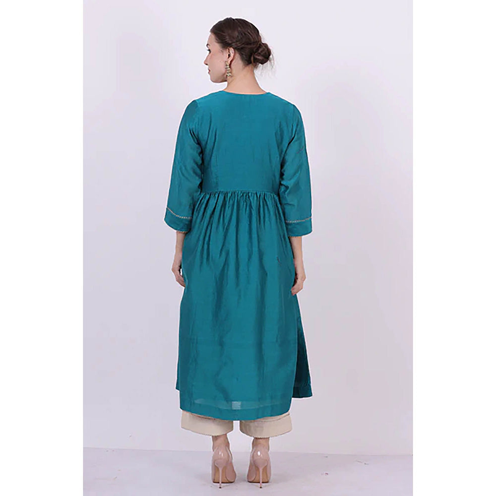 Saatvikei Padma - Turquoise Kurta