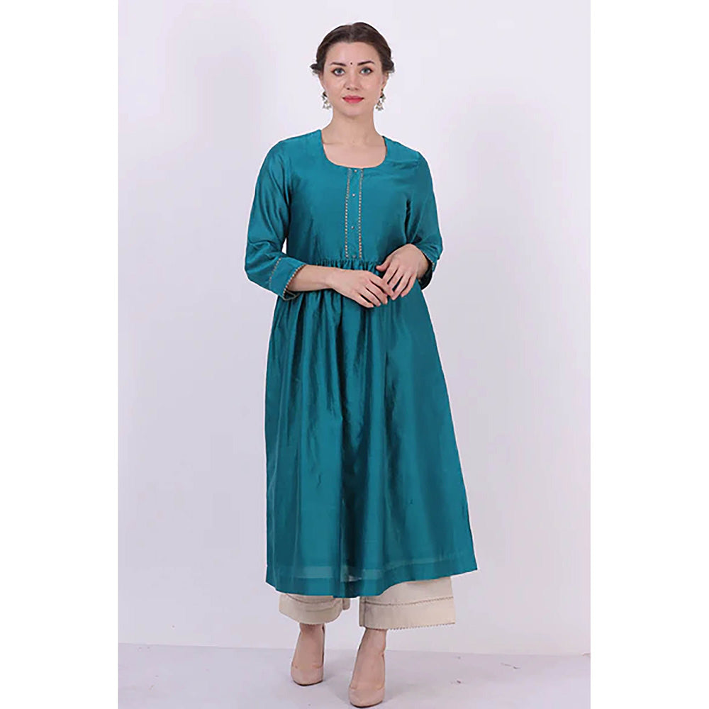 Saatvikei Padma - Turquoise Kurta