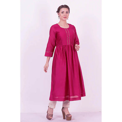 Saatvikei Padma - Wine Kurta