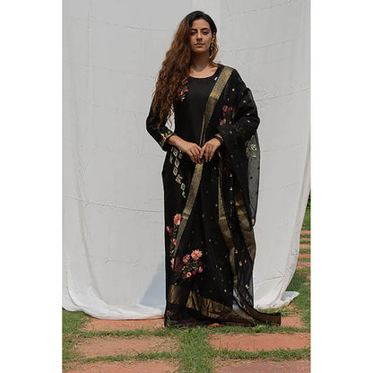 Saatvikei Parineeta - Black Kurta with Palazzo and Dupatta (Set of 3)