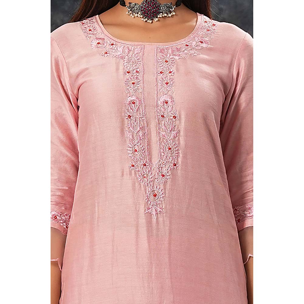 Saatvikei Raasika - Black Kurta with Palazzo and Dupatta (Set of 3)