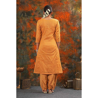Saatvikei Rajnandini - Yellow Kurta with Palazzo and Dupatta (Set of 3)