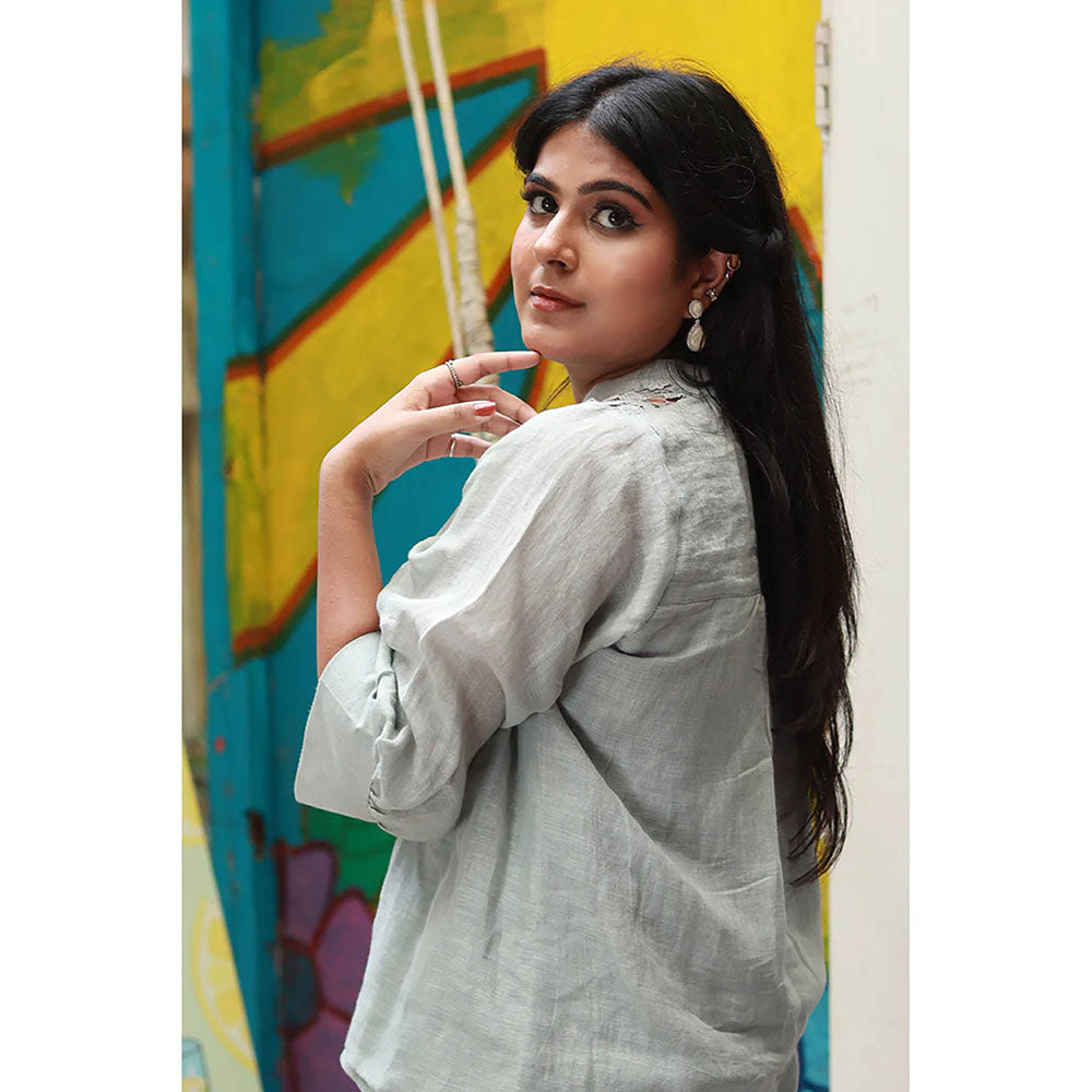 Saatvikei Saral - Plain Co-Ord - Sage Green (Set of 2)