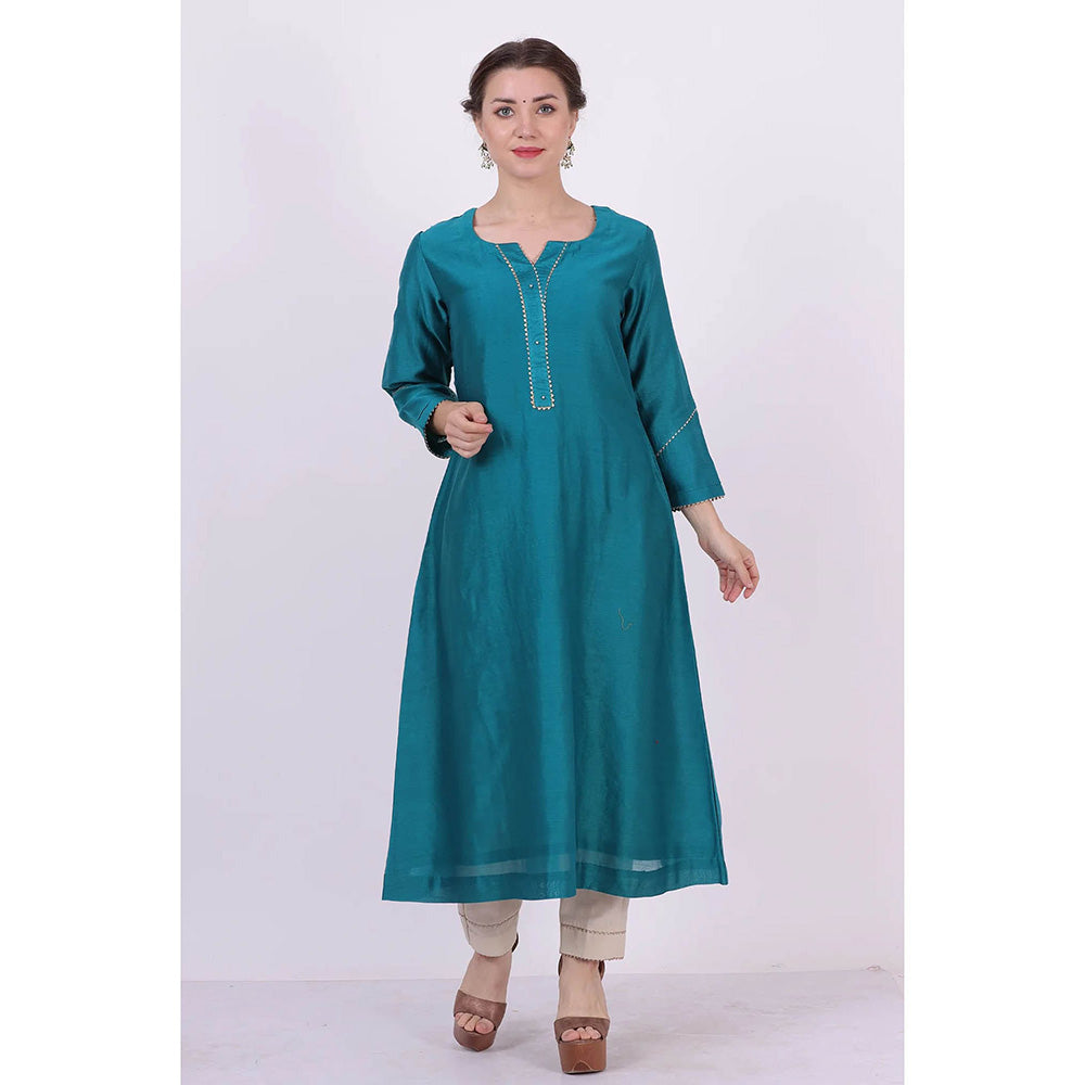 Saatvikei Saroj - Turquoise Kurta