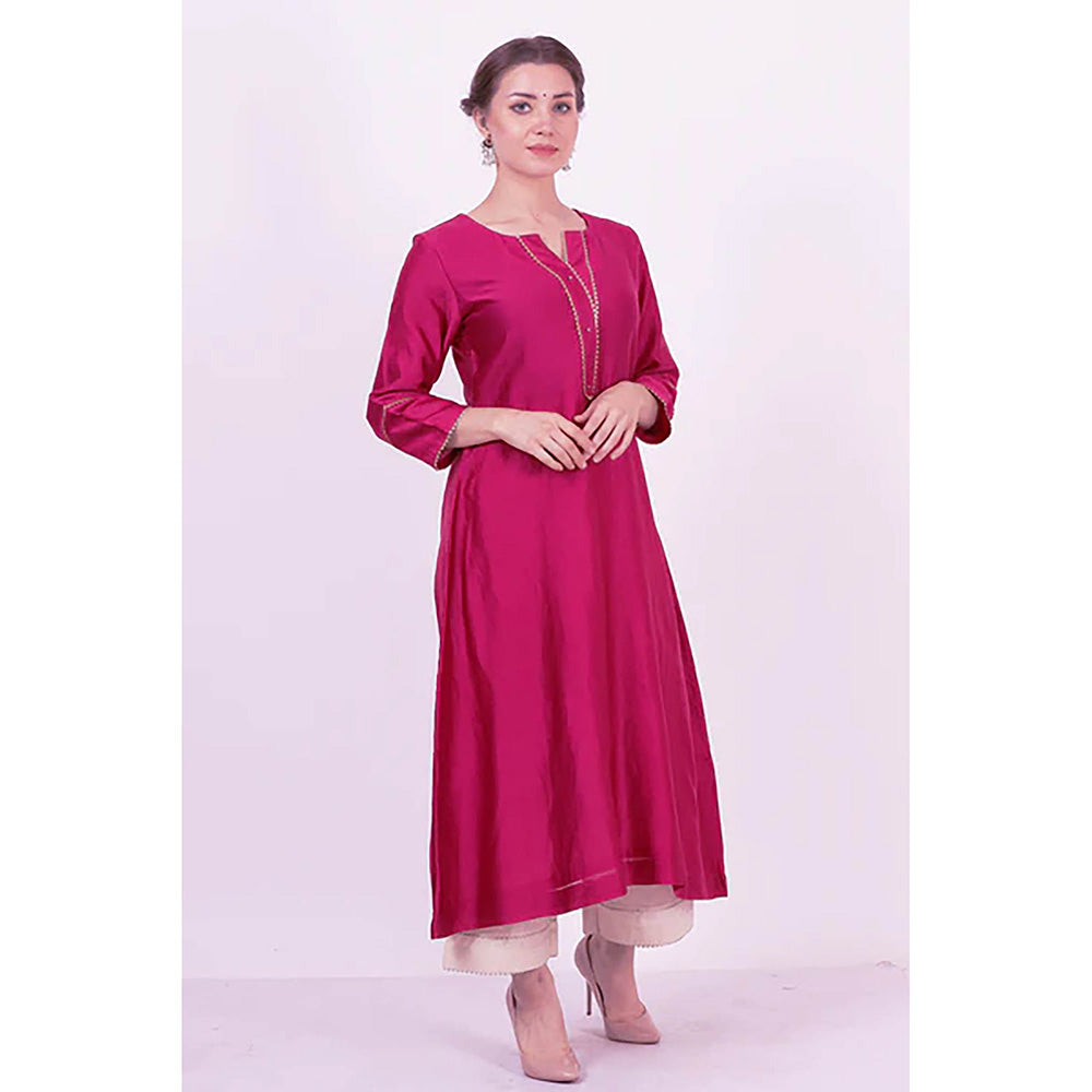 Saatvikei Saroj - Wine Kurta