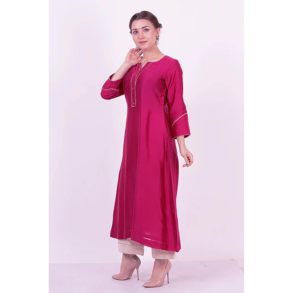 Saatvikei Saroj - Wine Kurta