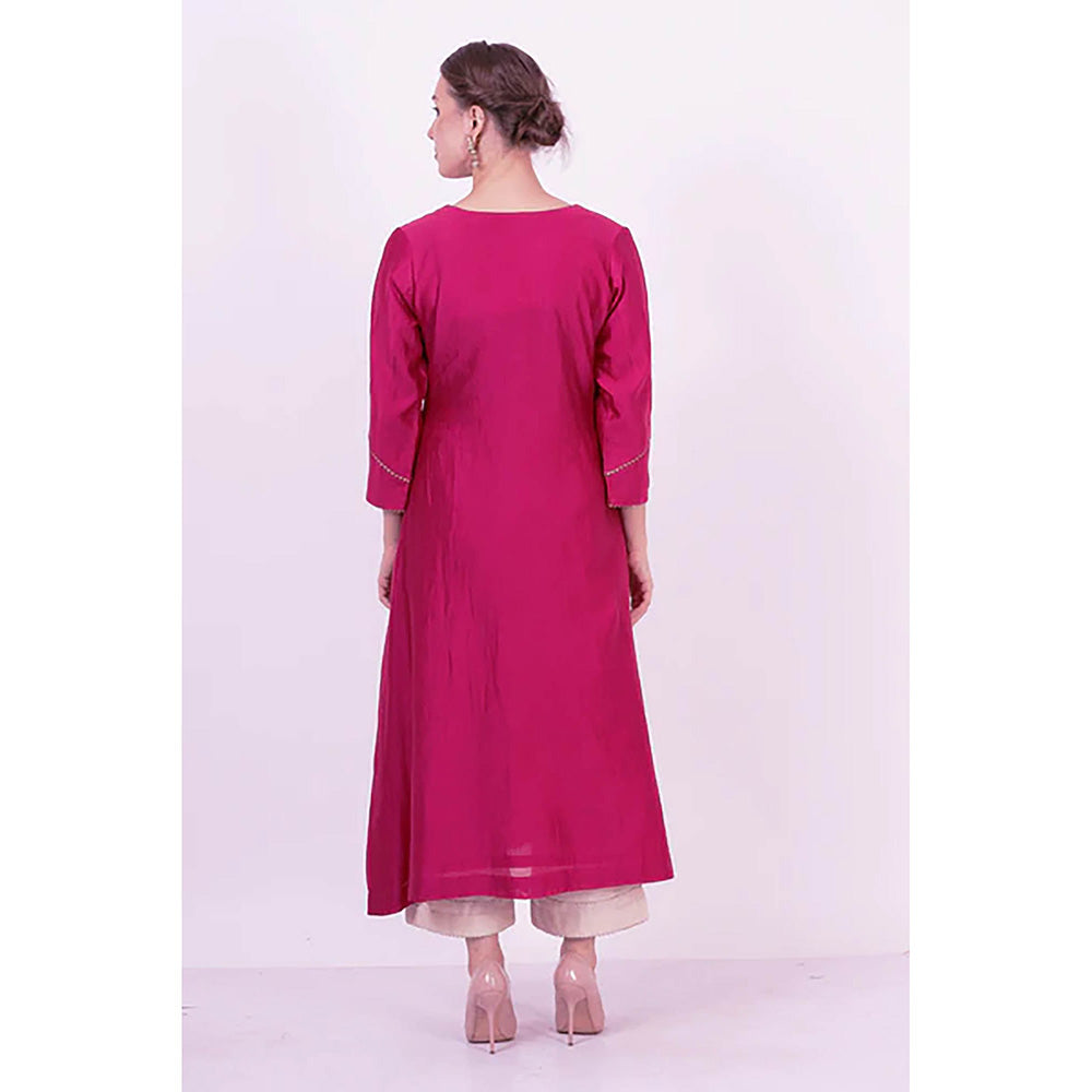 Saatvikei Saroj - Wine Kurta