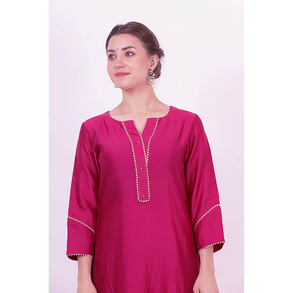 Saatvikei Saroj - Wine Kurta