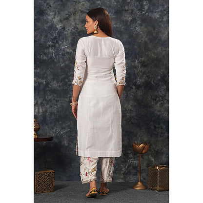 Saatvikei Siya - Ivory Kurta with Palazzo and Dupatta - Limited Edition (Set of 3)