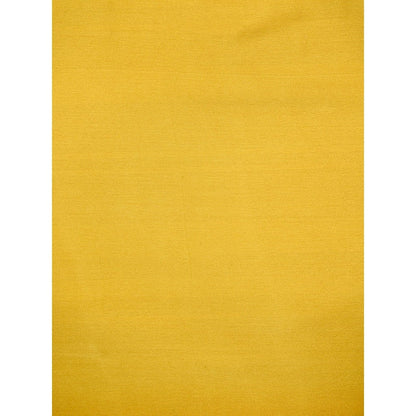 Sacred Weaves Mustard Plain Saree with Unstitched Blouse