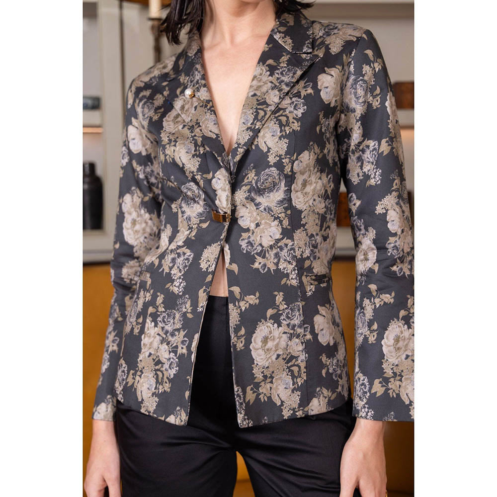 Sage By Mala Jade Garden Black Blazer with Pant (Set of 2)