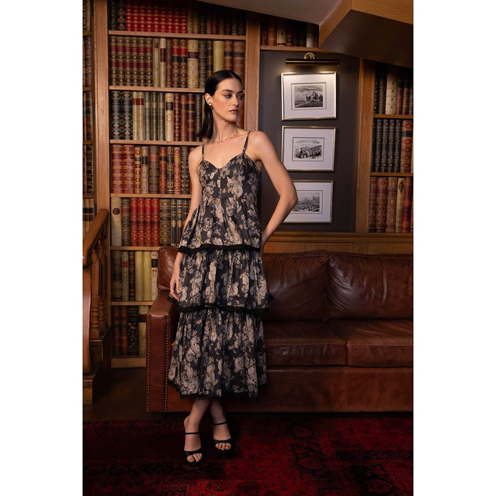 Sage By Mala Dusky Floral Dress