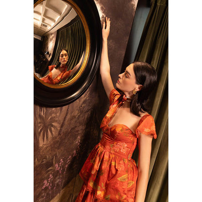 Sage By Mala Saffron Bloom Dress with Tie (Set of 2)