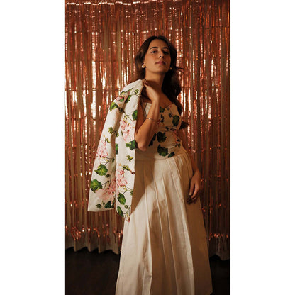 Sage By Mala Lily Charm White Blazer with Top and Skirt (Set of 3)