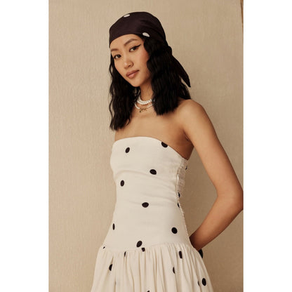 Sage By Mala Women White Polyester Maxi Dress