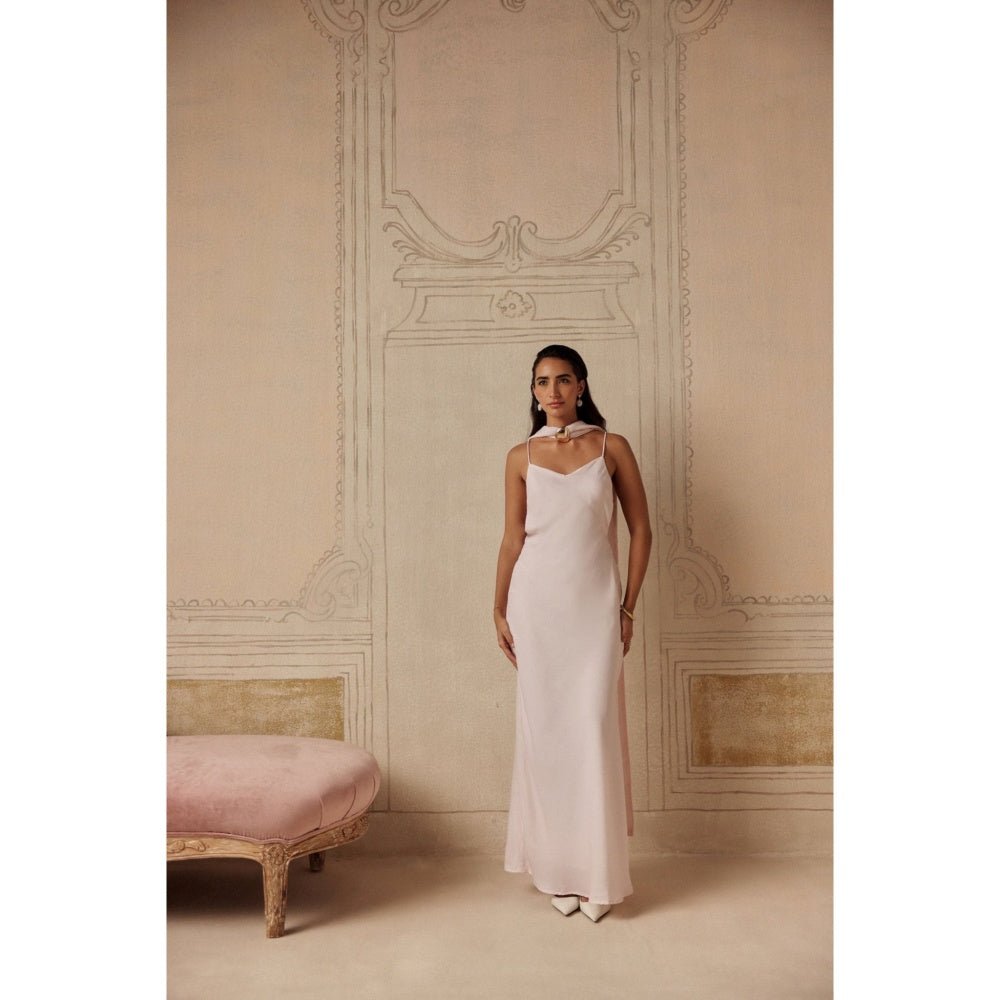 Sage By Mala Women White Polyester Maxi Dress