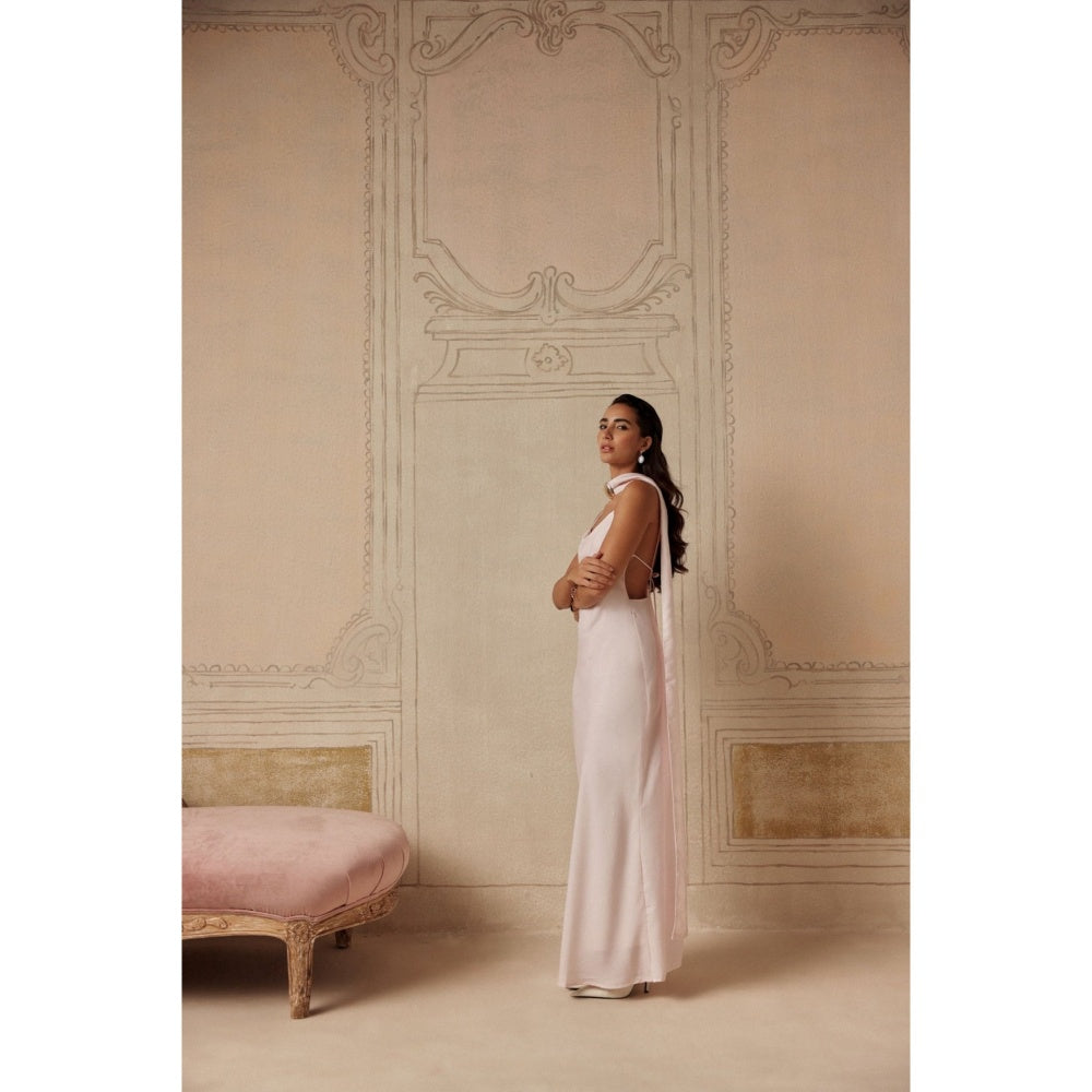 Sage By Mala Women White Polyester Maxi Dress