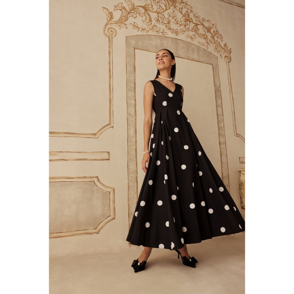 Sage By Mala Women Black Cotton Maxi Dress