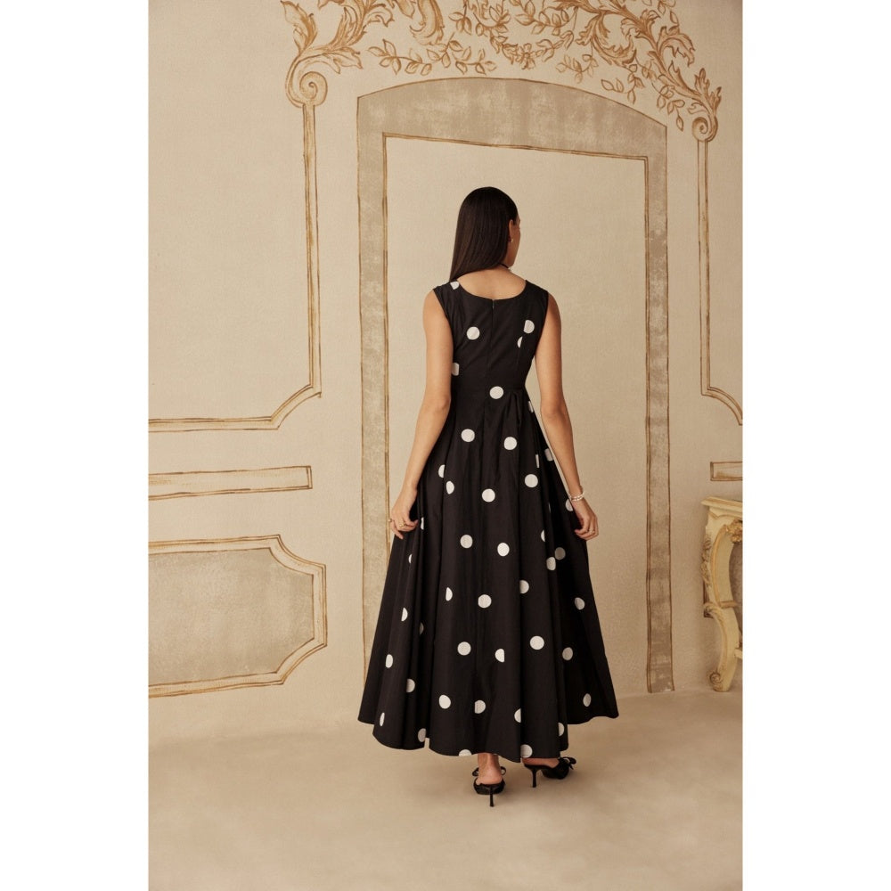 Sage By Mala Women Black Cotton Maxi Dress