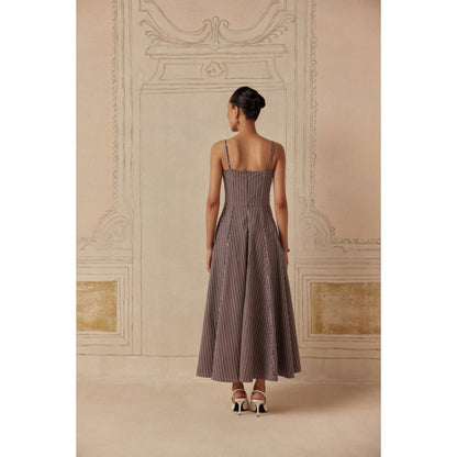 Sage By Mala Women Grey Cotton Maxi Dress