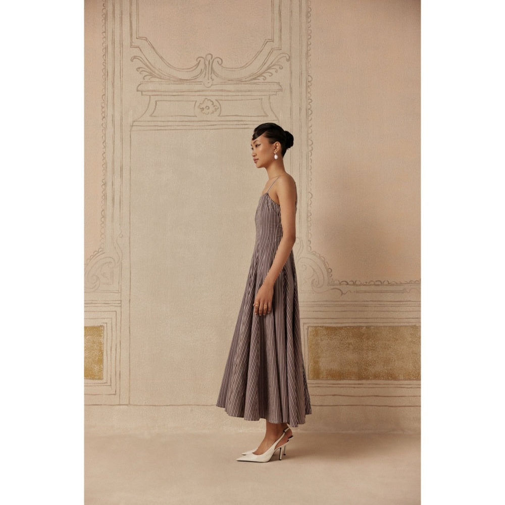 Sage By Mala Women Grey Cotton Maxi Dress