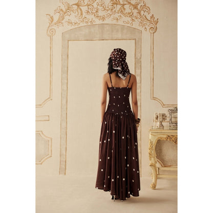 Sage By Mala Women Wine Satin Maxi Dress