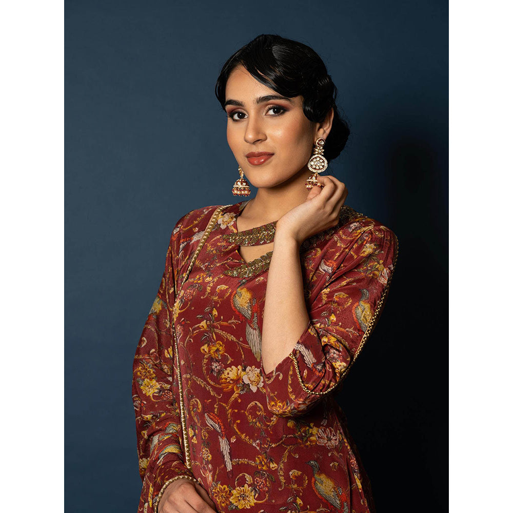 Sainy Garg Couture Adhira Kurta with Dupatta & Pant (Set of 3)